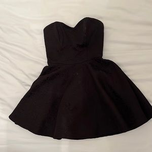 Forever 21 strapless black mini bustier dress with tulle lining